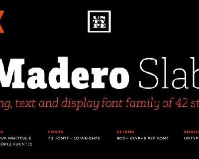 Madero Slab Serif font