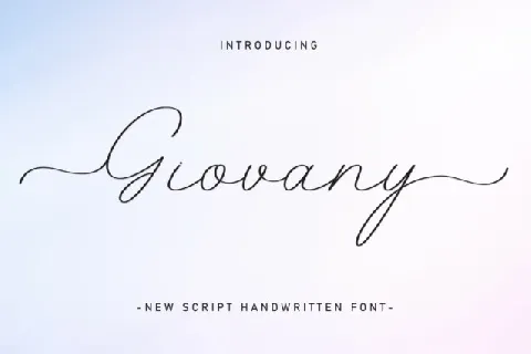 Giovany Script font