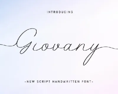 Giovany Script font