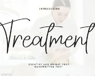 Treatment Script font