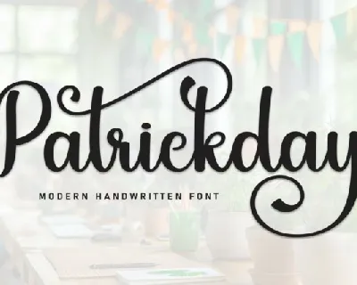 Patrickday Calligraphy font