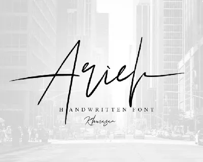 Ariel Signature font