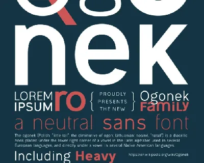 Ogonek Family font