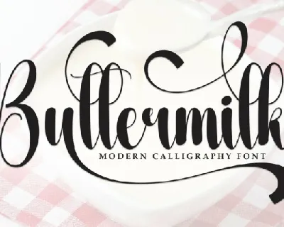 Buttermilk Script Typeface font