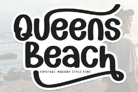 Queens Beach Display font