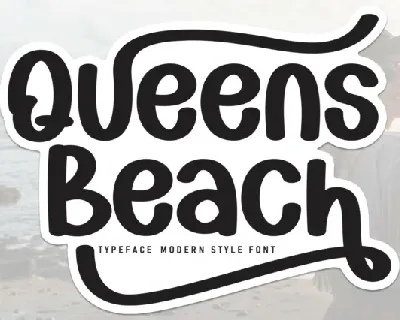 Queens Beach Display font