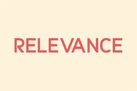 Relevance font