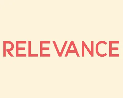 Relevance font