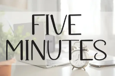 Five Minutes Display font