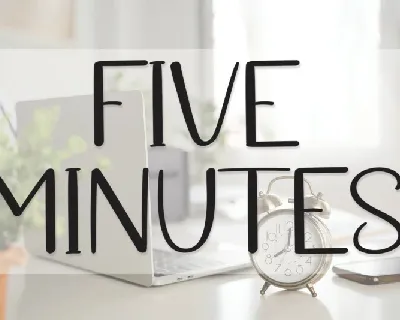Five Minutes Display font