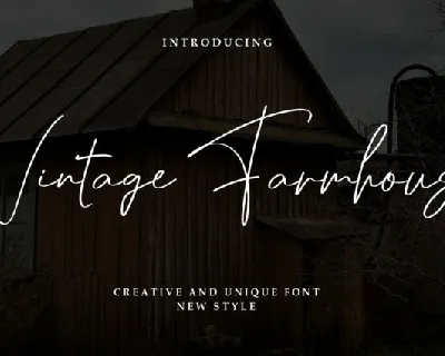 Vintage Farmhouse Script font