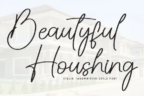 Beautyful Housing Handwritten font