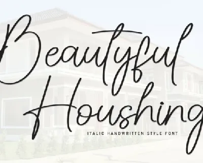 Beautyful Housing Handwritten font