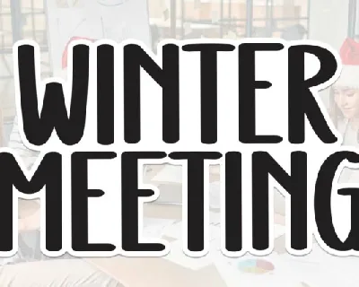 Winter Meeting Display font