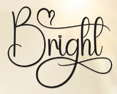 Bright Calligraphy font