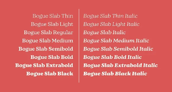 Bogue Slab font