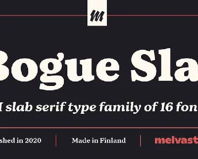 Bogue Slab font