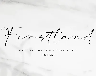 Firstland font
