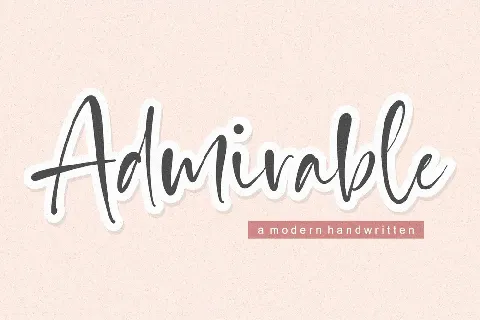 Admirable font