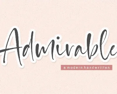 Admirable font