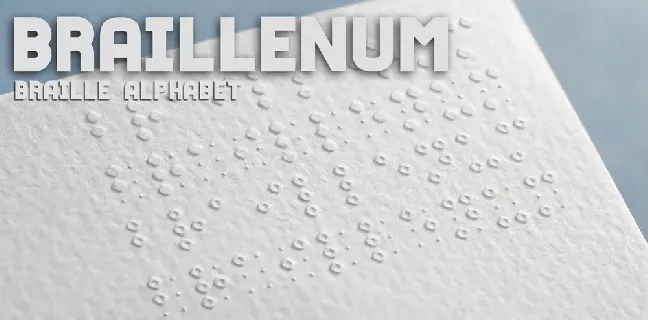 Braillenum font