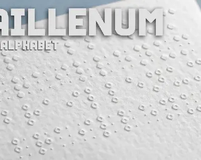 Braillenum font