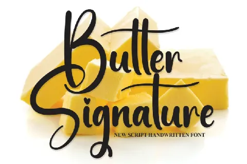 Butter Signature Script font