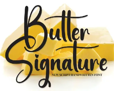 Butter Signature Script font