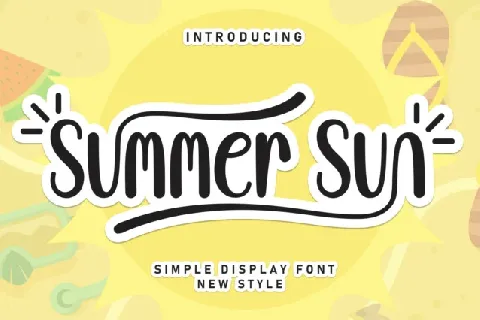 Summer Sun Display font