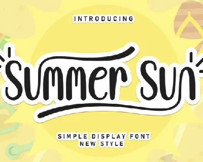 Summer Sun Display font