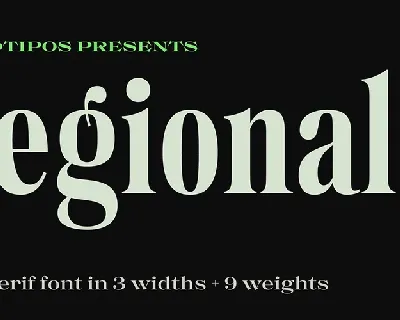 Regional font