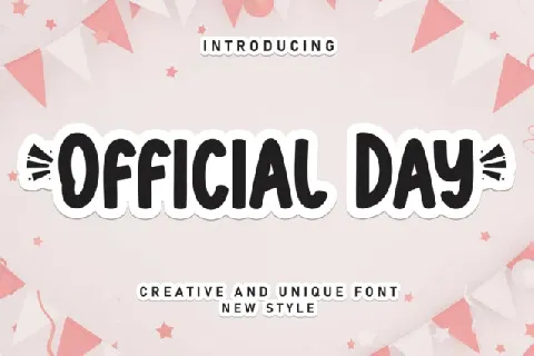 Official Day Display font