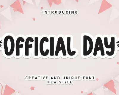 Official Day Display font