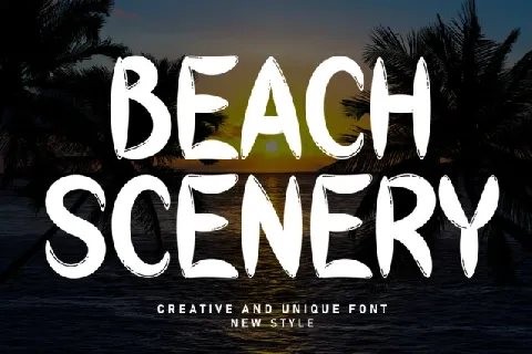 Beach Scenery Display font