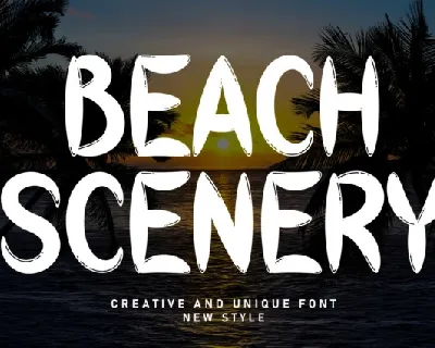 Beach Scenery Display font