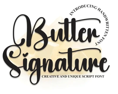 Butter Signature Script font