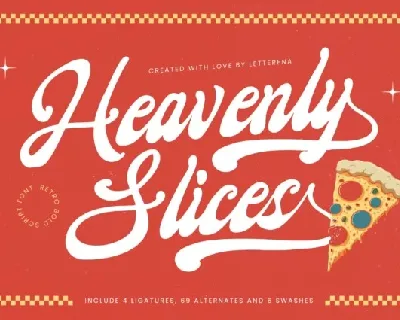 Heavenly Slices font