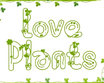 Love Plants font