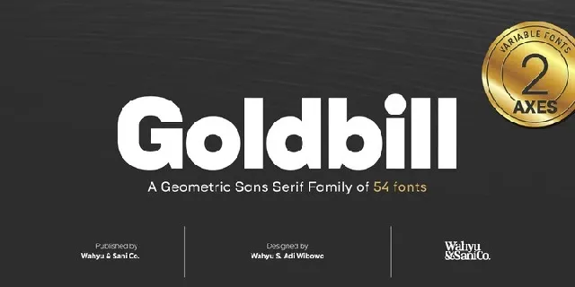 Goldbill Sans Family font