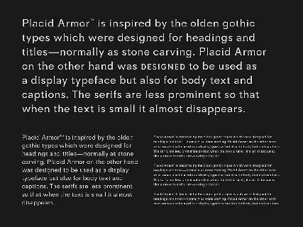 Placid Armor Typeface font