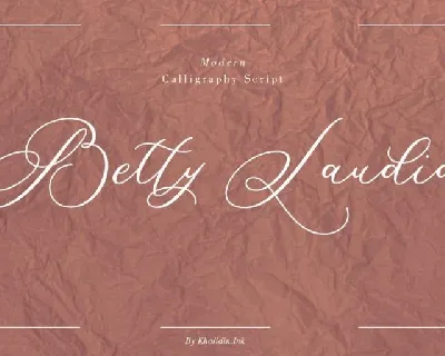 Betty Laudia Script font