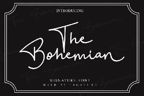 The Bohemian Signature font