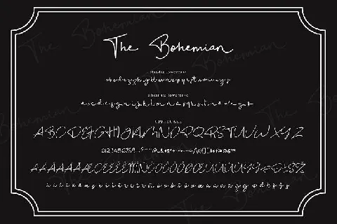 The Bohemian Signature font