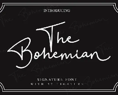 The Bohemian Signature font