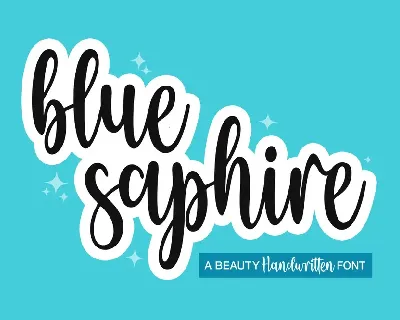 Blue Sapphire font