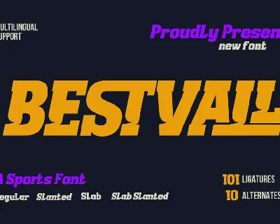 BESTVALL trial font