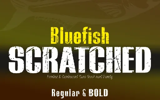 BLUEFISH SCRATCHED Demo font