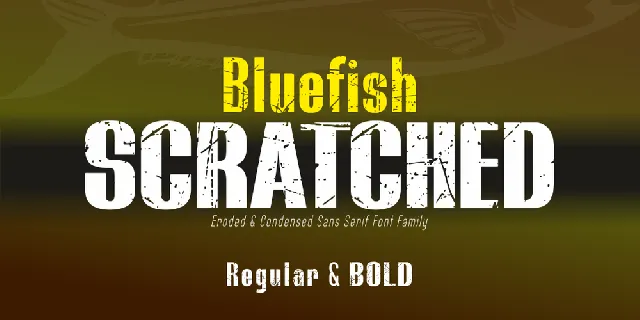 BLUEFISH SCRATCHED Demo font