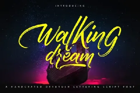 Walking Dream Brush font