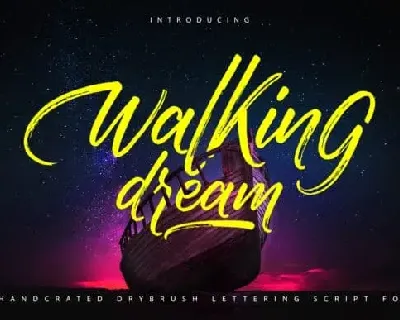 Walking Dream Brush font